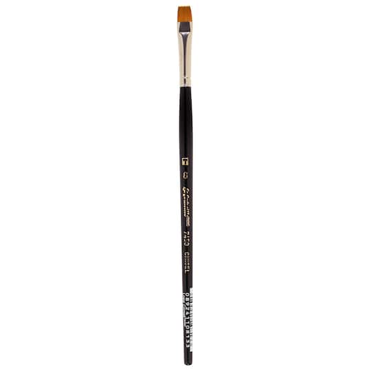 Golden Taklon Short Handle Chisel Blender Brush by Artist's Loft™ Vienna